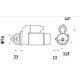 Mahle MS 1172 Marş Motoru 12V 1,1 kW 9 Diş (Letrika IS9586 / 11.139.378)