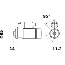Mahle MS 215 Marş Motoru 12V 2,5 kW 9 Diş (Letrika IS9319 / 11.139.406)