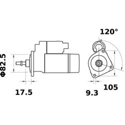 Mahle MS 244 Marş Motoru 24V 2,5 kW 11 Diş (Letrika IS0980 / 11.131.163)