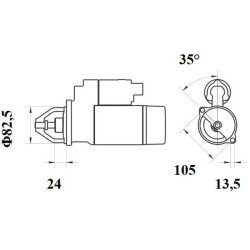 Mahle MS 250 Marş Motoru 24V 4,0 kW 11 Diş (Letrika IS1108 / 11.131.353)
