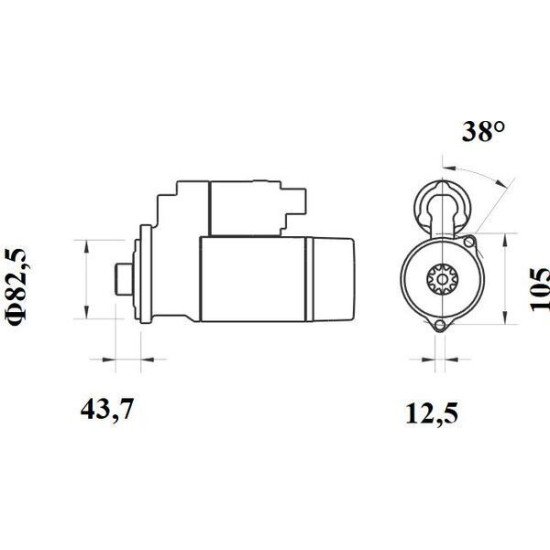 Mahle MS 432 Marş Motoru 12V 2 kW 9 Diş (Letrika IS1150 / AZE2663)