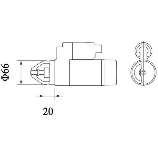 Mahle MS 436 Marş Motoru 12V 1,0 kW 9 Diş (Letrika IS1152 / 11.131.529) – Ters Dönüş, Toz Korumalı