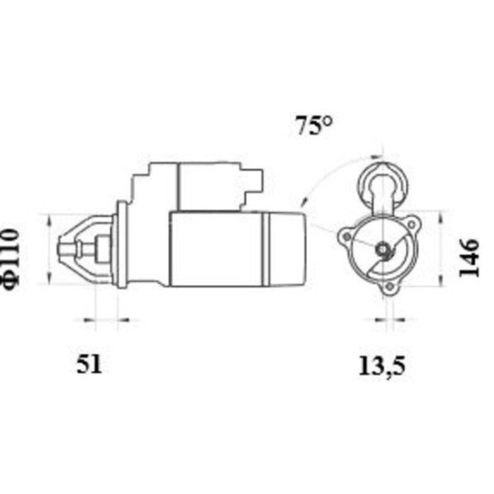 Mahle MS 462 Marş Motoru 24V 6,2 kW (Letrika IS9147 / 11.139.188) – 11 Diş, Soft Start Röleli
