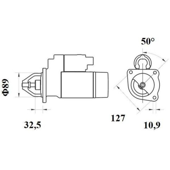 Mahle MS 717 Marş Motoru 24V 4,5 kW 10 Diş (Letrika IS1292 / 11.132.370)