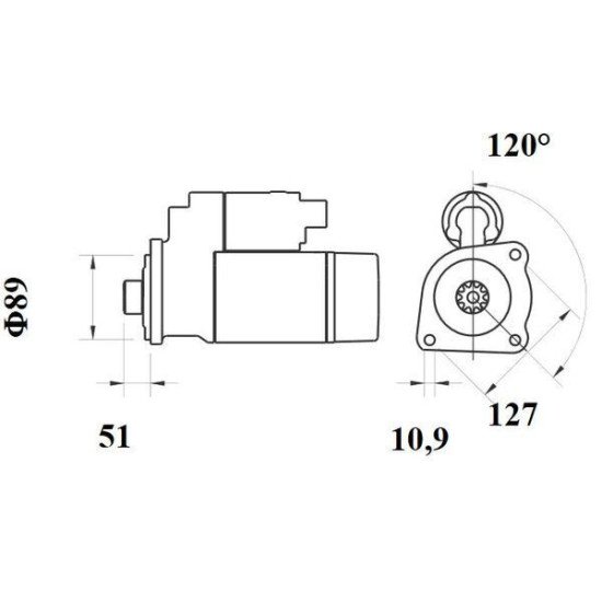 Mahle MS 73 Marş Motoru 24V 6,5 kW (Letrika IS1210 / 11.131.872) – Redüksiyonlu, İzole Şase