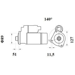 Mahle MS 769 Marş Motoru 24V 5,0 kW 10 Diş (Letrika IS9464 / AZF4880) – Redüksiyonlu, Saat Yönünde