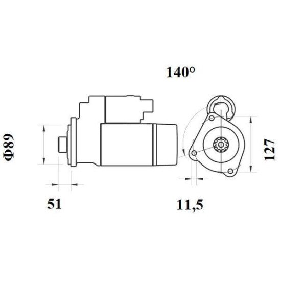 Mahle MS 769 Marş Motoru 24V 5,0 kW 10 Diş (Letrika IS9464 / AZF4880) – Redüksiyonlu, Saat Yönünde