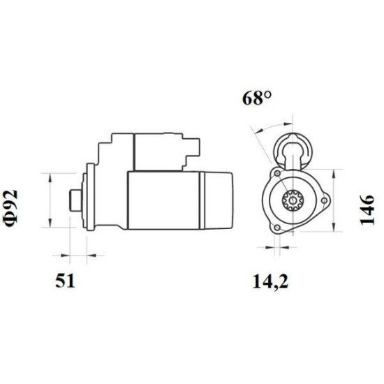 Mahle MS 773 Marş Motoru 24V 5,5 kW 12 Diş (Letrika IS9469 / AZG4868)