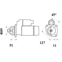 Mahle MS 774 Marş Motoru 24V 4,0 kW 11 Diş (IS9465 / AZF4407)