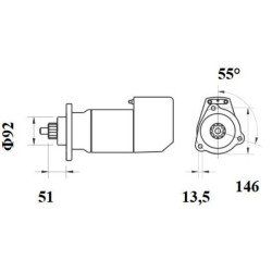 Mahle MS 780 Marş Motoru 24V 6,6 kW 12 Diş (IS9468 / AZK5571) – VOLVO FH16 / F16