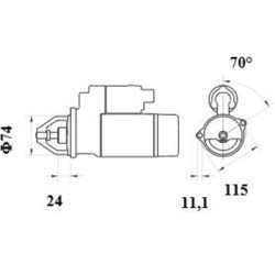 Mahle MS 86 Marş Motoru 12V 2 kW 9 Diş (IS1101 / AZE2155) – Redüksiyonlu, MS 86 OF ile Değiştirildi