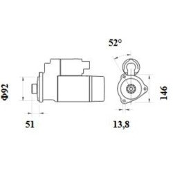Mahle MS 885 Marş Motoru 24V 7,8 kW 11 Diş (Letrika IS9479 / 11.139.175)