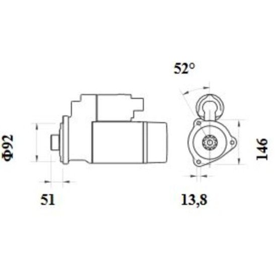 Mahle MS 885 Marş Motoru 24V 7,8 kW 11 Diş (Letrika IS9479 / 11.139.175)