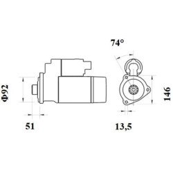 Mahle MS 890 Marş Motoru 24V 5,5 kW 12 Diş (IS9485 / AZF4896)