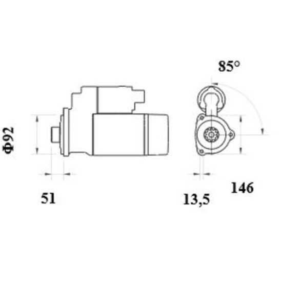 Mahle MS 905 Marş Motoru 24V 7,0 kW 11 Diş (Letrika IS9487 / 11.139.182)