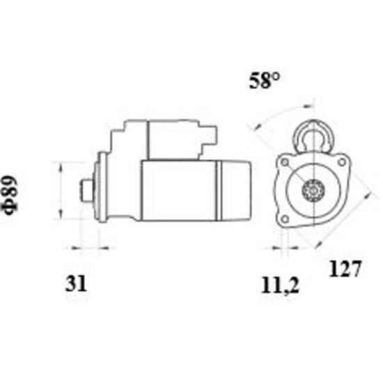 Mahle MS 938 Marş Motoru 24V 5,5 kW 12 Diş (IS9489 / AZF4903)