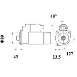 Mahle MS 939 Marş Motoru 24V 5,5 kW 12 Diş (IS9490 / AZF4904) – Redüksiyonlu
