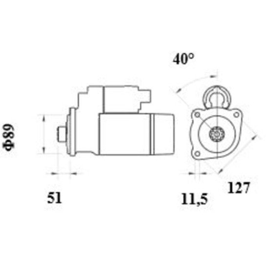 Mahle MS 972 Marş Motoru 12V 3,0 kW 10 Diş (Letrika IS9506 / AZE4705)