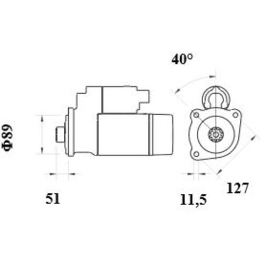 Mahle MS 975 Marş Motoru 24V 4,8 kW 10 Diş (Letrika IS9509 / AZE4706)