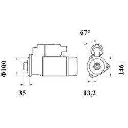 Mahle MS 999 Marş Motoru 12V 3,3 kW 10 Diş (IS9494 / AZF4907)
