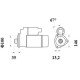 Mahle MS 999 Marş Motoru 12V 3,3 kW 10 Diş (IS9494 / AZF4907)