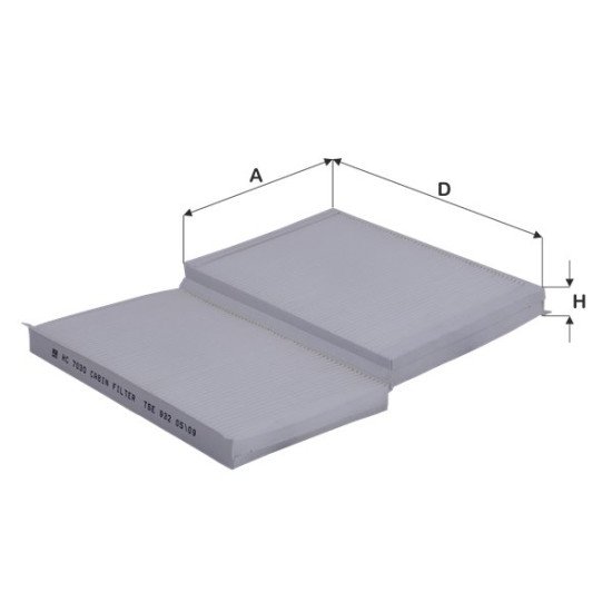 Fil Filter HC 7030 Kabin Hava Filtresi | VAG / VW GROUP (AUDI/SEAT/SKODA/VW) Referanslı
