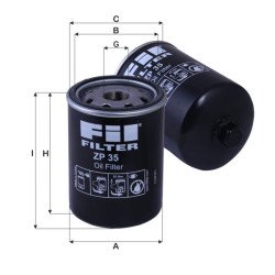 Fil Filter ZP 35 Yağ Filtresi | CATERPILLAR / ISUZU Referanslı