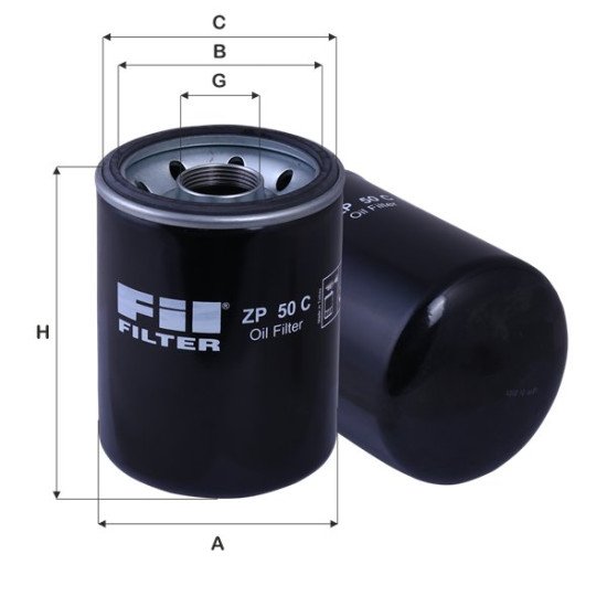 Fil Filter ZP 50 C Yağ Filtresi | ISUZU / GMC Referanslı Fil Filter ZP 50 C Yağ Filtresi | ISUZU / GMC Referanslı