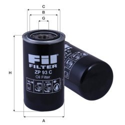 Fil Filter ZP 93 C Yağ Filtresi | VALMET / AGCO Referanslı