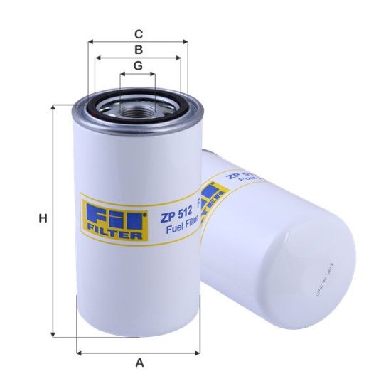 Fil Filter ZP 512 F Yakıt Filtresi | CATERPILLAR / KOMATSU Referanslı