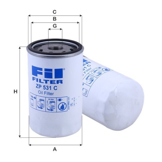 Fil Filter ZP 531 C Yağ Filtresi | BARREIROS / ENASA Referanslı Fil Filter ZP 531 C Yağ Filtresi | BARREIROS / ENASA Referanslı