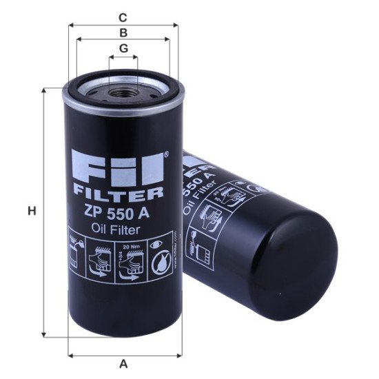 Fil Filter ZP 550 A Yağ Filtresi | VAG Referanslı