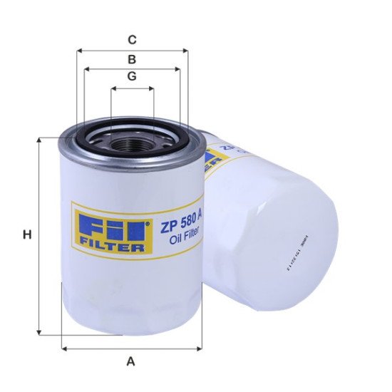 Fil Filter ZP 580 A Yağ Filtresi | CASE IH / JOHN DEERE Referanslı