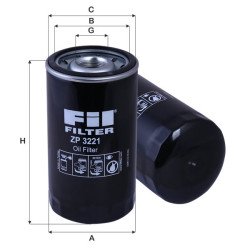 Fil Filter ZP 3221 Yağ Filtresi | HITACHI / ISUZU Referanslı
