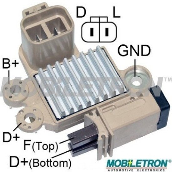 Mobiletron VR-V005 Alternatör Voltaj Regülatörü (Konjektör) 14.5V (D-L Terminalli)