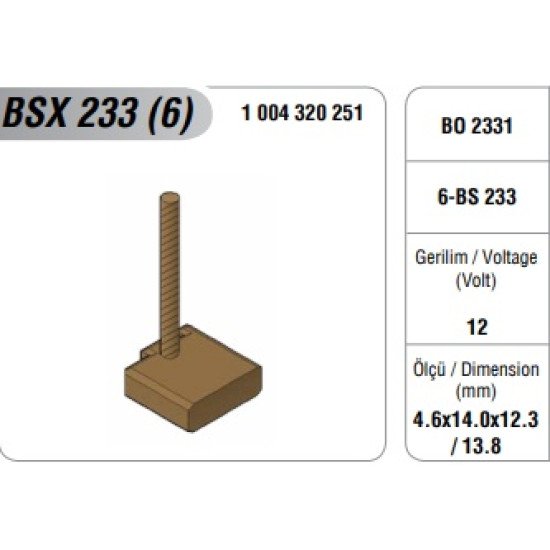 12V MARŞ MOT. KÖMÜRÜ