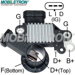 Mobiletron VR-D716 Alternatör Voltaj Regülatörü (Konjektör) 14.5V Set Noktalı (L-IG-D Terminalli)