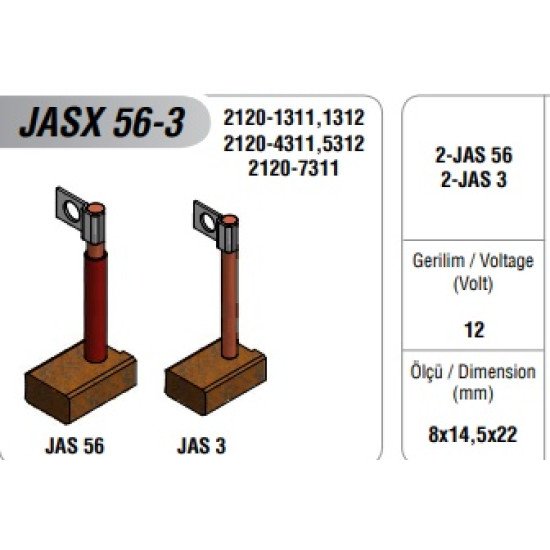 12V MARŞ MOT. KÖMÜRÜ