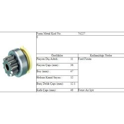 M.DİŞLİ 11 DİŞ FORD FIESTA 12 KANAL