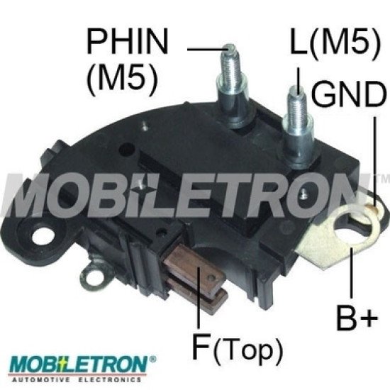 Mobiletron VR-F160 Alternatör Voltaj Regülatörü (Konjektör) 14.4V Set Noktalı (Soft Start, Kısa Devre Korumalı)