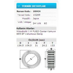24V 60A MITS FUSO CANTER 859 EF V.SUZ GENİŞ 10289