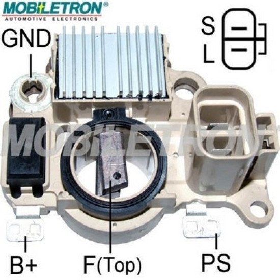 Mobiletron VR-H2009-120 Alternatör Voltaj Regülatörü (Konjektör) 14.5V (L-S Terminalli)
