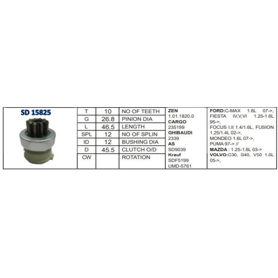 M.DİŞLİSİ  10 DİŞ FORD FOCUS 12MOT3205