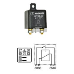 RÖLE 24V 100 AMP.4 UÇLU BÜYÜK  MR 101