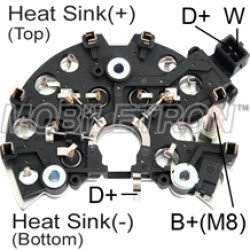 Mobiletron MOBIL RB-107H Alternatör Şarj Doğrultucu 122 mm