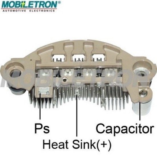 Mobiletron RM-191H Alternatör Diyot Tablası (Rectifier) 100mm Montaj Uzunluğu, 8–30A Diyotlu