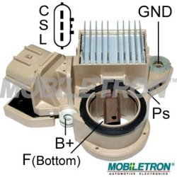 Mobiletron VR-H2009-180 Alternatör Voltaj Regülatörü (Konjektör) 14.5V Set Noktalı (C-S-L Terminalli, Soft Start)