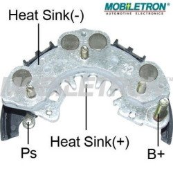 Mobiletron RH-25 Alternatör Doğrultucu (Rectifier) 103 mm (OD) – M6 Akü Bağlantısı, 8–35 A Diyot