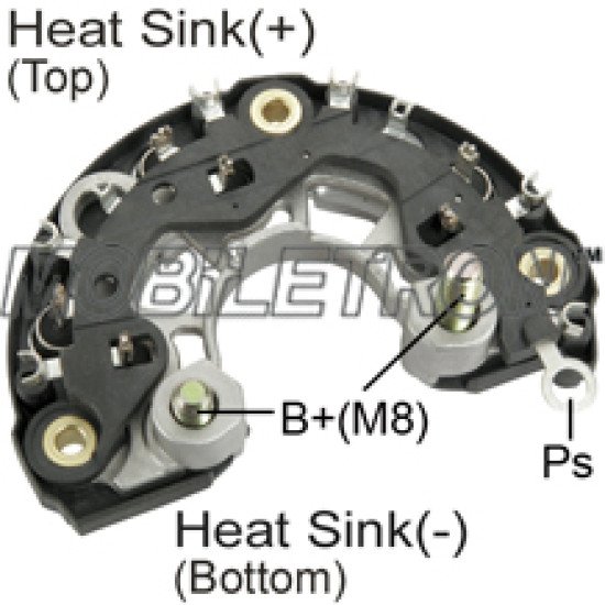 Mobiletron MOBIL RB-116H Alternatör Şarj Doğrultucu 120 mm