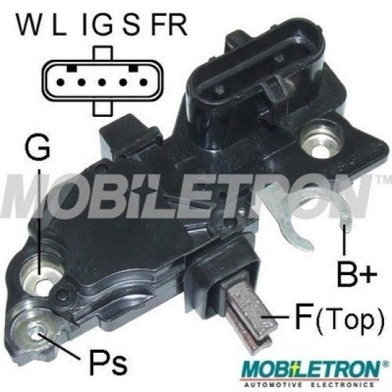 Mobiletron VR-B396 Alternatör Voltaj Regülatörü 28.3V (B-Circuit, W-L-IG-S-FR Terminalli)